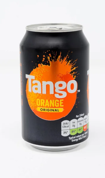 Reading Verenigd Koninkrijk December 2019 Een Blik Tango Orange Koolzuurhoudende — Stockfoto