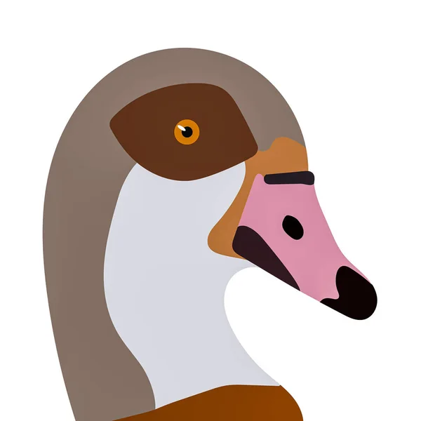 Graphic Illustration Egyptian Goose Use Logo Icon — Stock Photo, Image