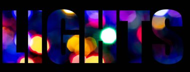 Noel ışıklarının odak noktasından çıkarak oluşturulan soyut bir arkaplan