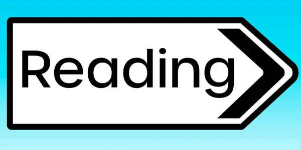 Graphic Illlustration British Road Sign Pointing Reading — Stock Photo, Image