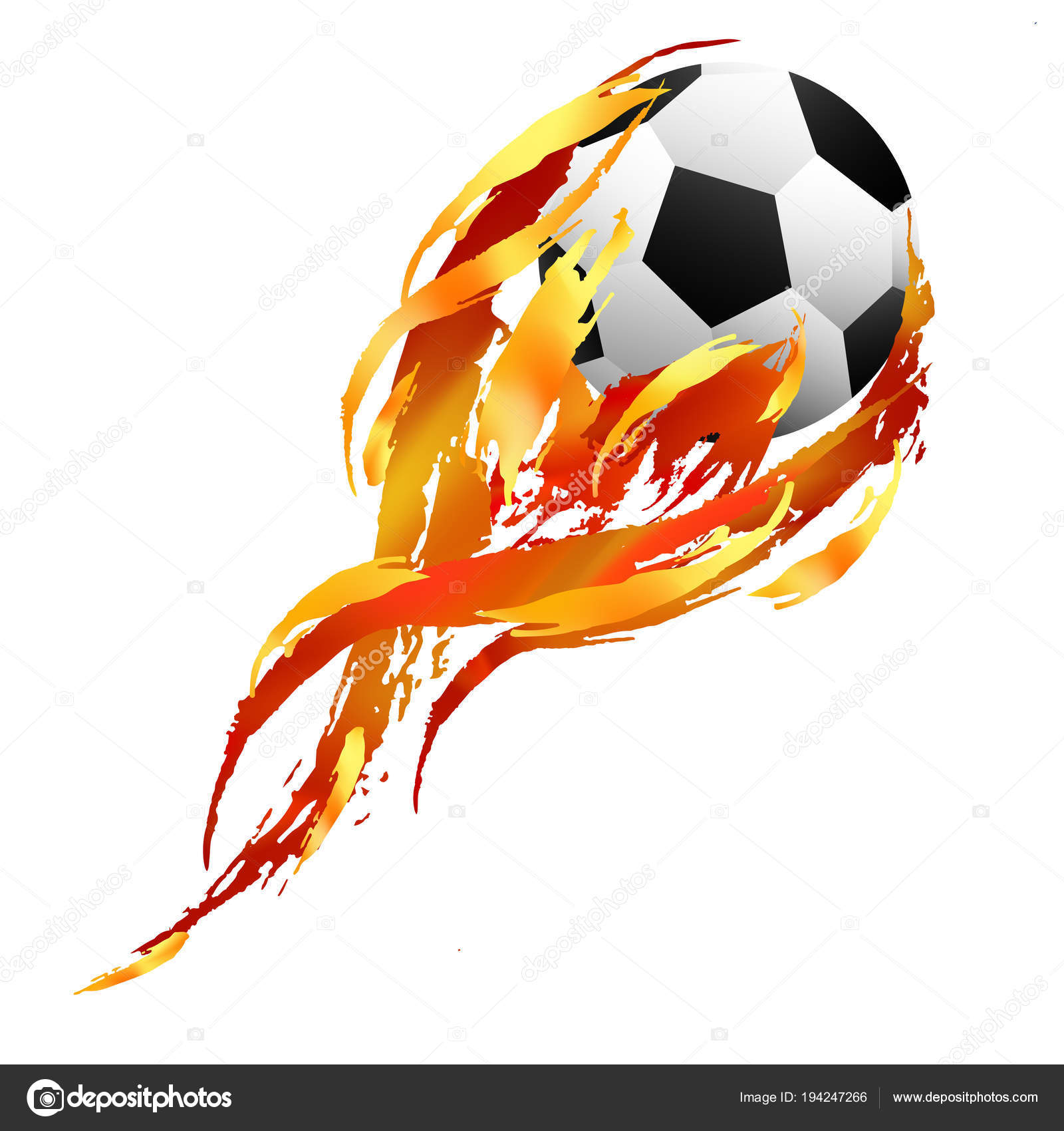 白い背景の上のオレンジ 赤と黄色のペンキの汚れの尾を持つサッカー ボール ストックベクター ©Anastasia195 194247266, image size:1600x1700