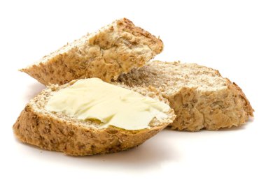 Kepekli ekmek izole