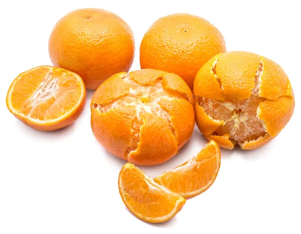 Świeży Clementine na białym tle — Zdjęcie stockowe