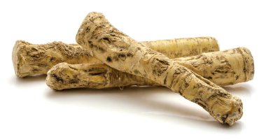 İzole horseradish kök