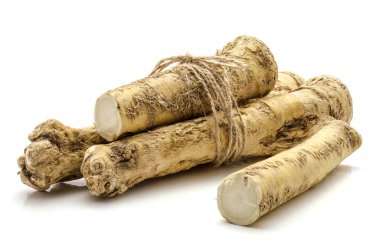 İzole horseradish kök