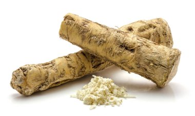 İzole horseradish kök