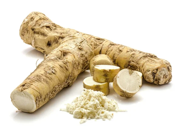 İzole horseradish kök