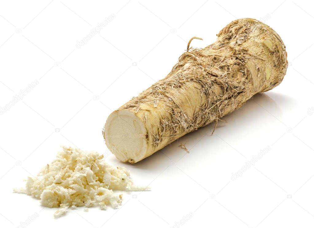Horseradish root isolated