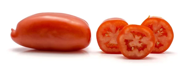 San Marzano pomidorów na białym tle — Zdjęcie stockowe