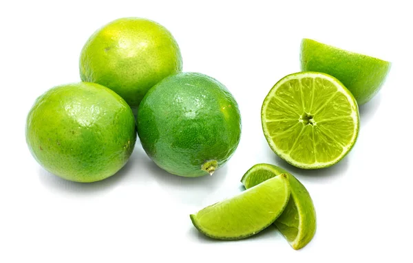 Limoen geïsoleerd op wit — Stockfoto