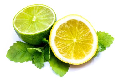 narenciye meyve üzerinde beyaz izole