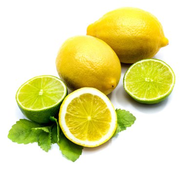narenciye meyve üzerinde beyaz izole