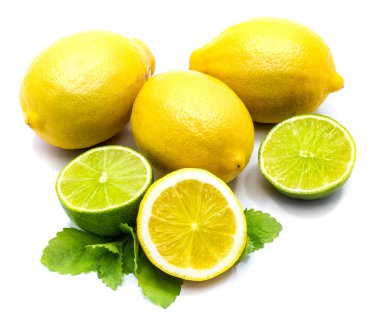 narenciye meyve üzerinde beyaz izole