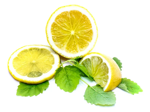 멜리사와 레몬 절연 — 스톡 사진