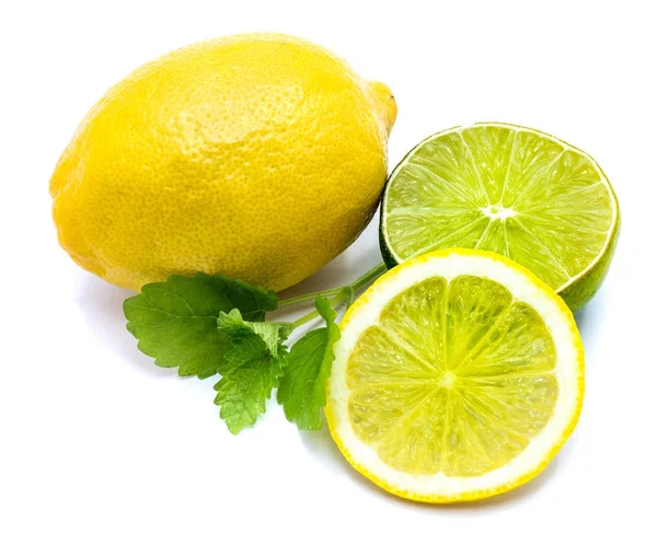 Sitrusfrukter isolert på hvit – stockfoto