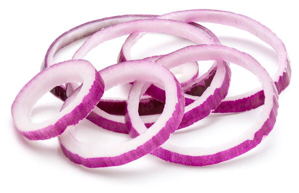 Red Onion isolated on white