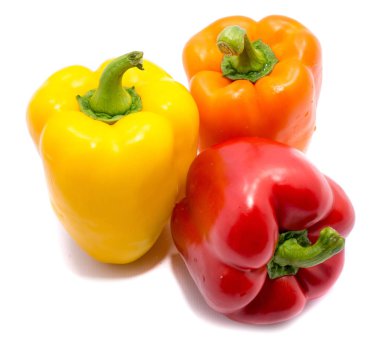 beyaz izole kırmızı biber