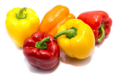 beyaz izole kırmızı biber