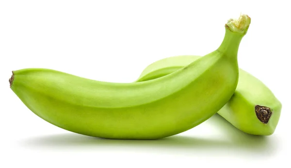 Babki (zielony banan) na białym tle — Zdjęcie stockowe