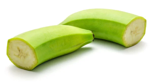 Piantaggine (banana verde) isolato — Foto Stock