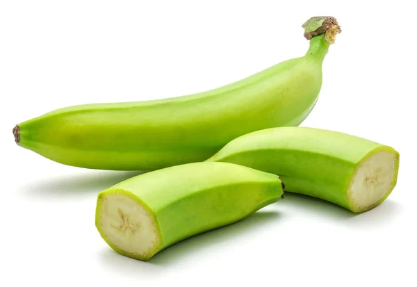 Plantain (green banana) isolated — Stock Photo, Image