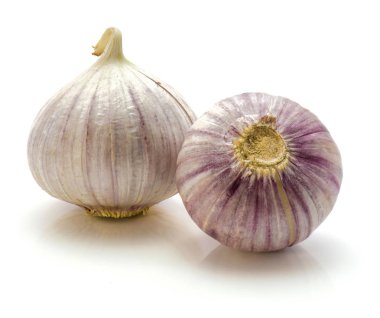 Single (chinese) garlic isolated clipart