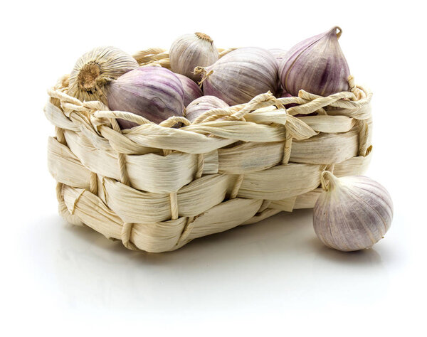 Single garlic (chinese garlic) isolated
