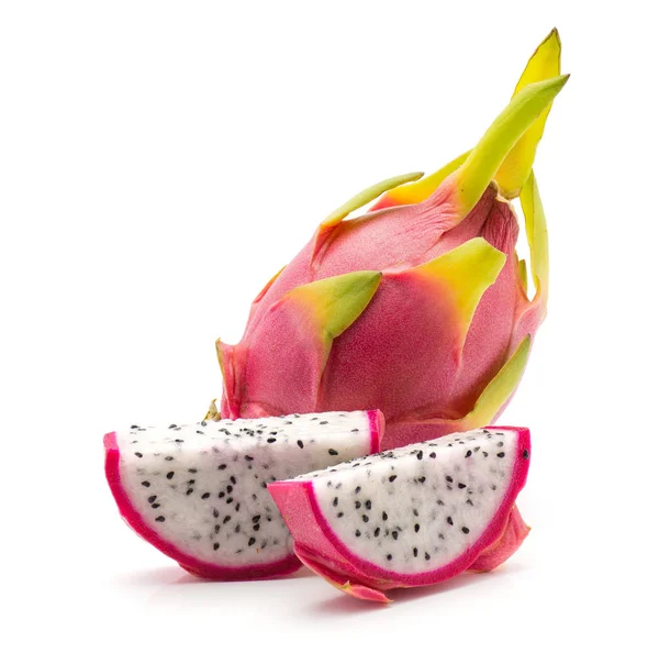 Fruto Del Dragón Pitaya Pitahaya Aislado Sobre Fondo Blanco Una —  Fotos de Stock