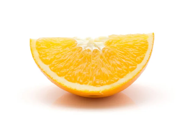 Oransje Kvart Isolert Hvit Bakovergruppe – stockfoto