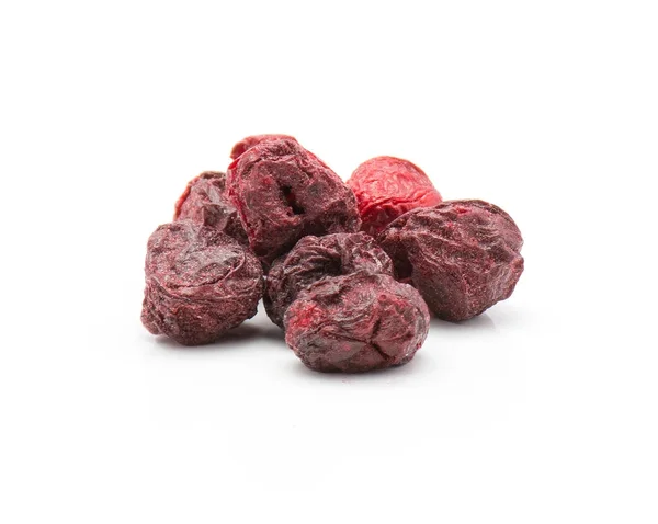 Freeze Dried Cherries Stack Isolated White Backgroun — Stock Photo, Image