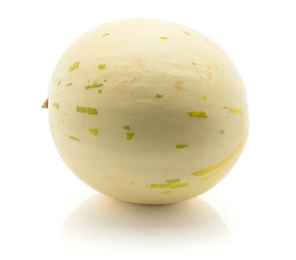 One Melon Piel Sapo Honeydew Isolated White Backgroun — Stock Photo, Image