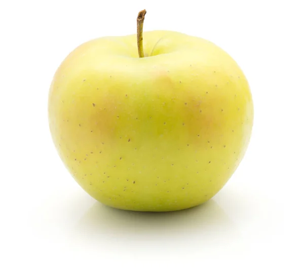 Ein Apfel Sorte Smeralda Isoliert Auf Weißem Hintergrund Grün Gelb — Stockfoto