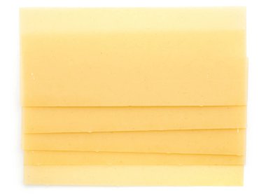 Lazanya ham yaprak görünümü üzerinde beyaz adam izole top