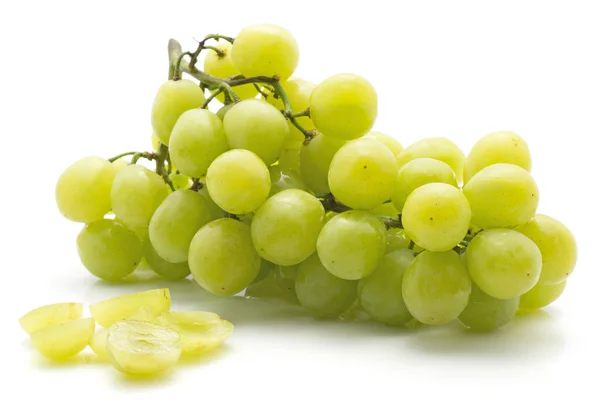 Racimo Uva Verde Variedad Early Sweet Grapaes Con Una Pila — Foto de Stock