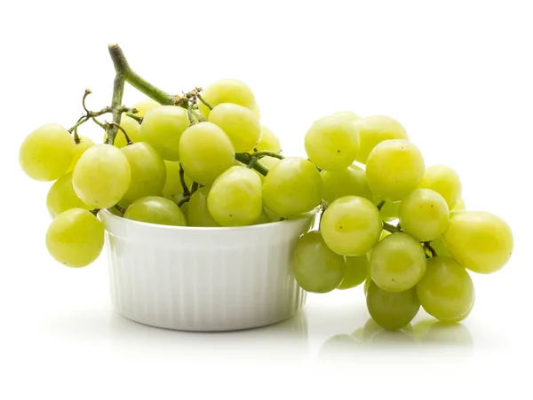 Zielony Winogron Kiść Odmiany Wczesne Słodkie Lub Grapaes Formy Ceramiczne — Zdjęcie stockowe