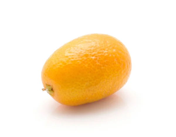 Färsk Kumquat Isolerad Vita Bak — Stockfoto