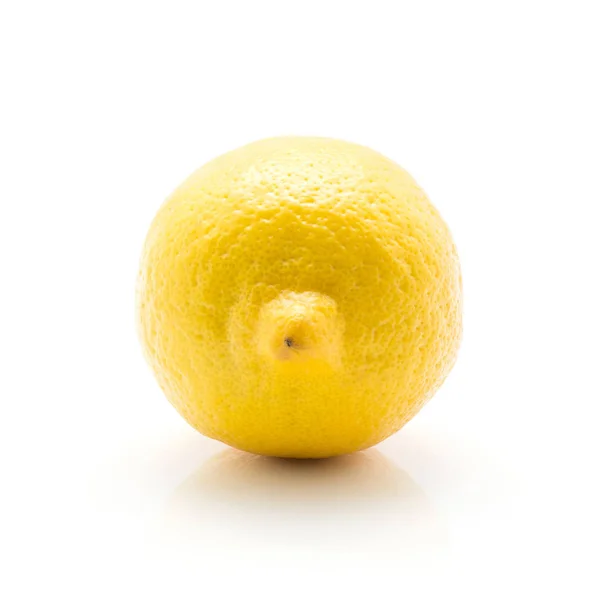 Żółty Cytrynowy Białym Tle Białym Tle — Zdjęcie stockowe