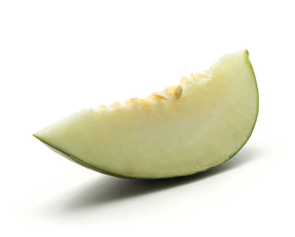 Melon Piel Sapo Slice Jultomten Jul Sort Isolerade Vita Bak — Stockfoto