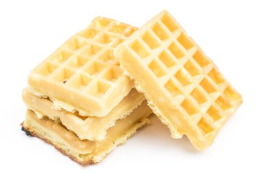 Geleneksel gözleme (Belçika) beyaz arka plan üzerinde dört tatlı hassas hava izole.