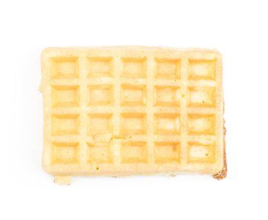 Güzel bir arka plan üzerinde beyaz izole geleneksel gözleme (Belçika) Üstten Görünüm hassas ve hava