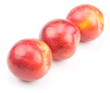 Erik kırmızı turuncu beyaz arka plan üzerinde üç taze ve parlak ro içinde izole