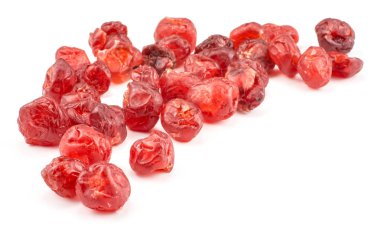 Beyaz adam izole kuru kiraz kırmızı yığın