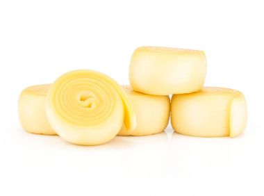 Slovak peynir beş adet beyaz adam izole füme