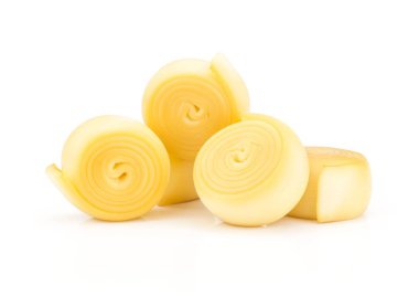 Slovak peynir beş adet beyaz adam izole füme