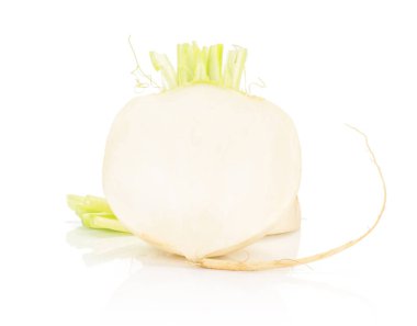 Turp bir bölümü yarı beyaz adam izole beyaz