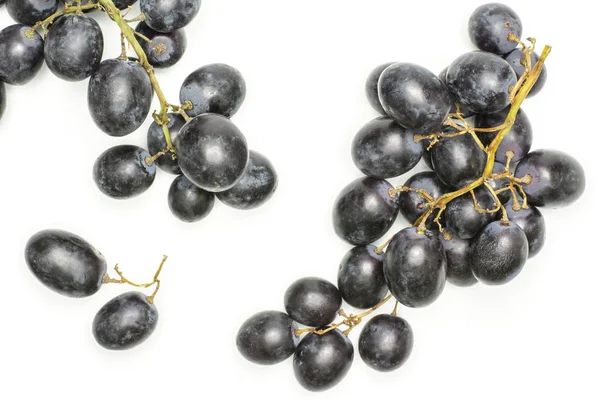Schwarze Trauben Herbstliche Königliche Sorte Mit Zwei Violetten Beeren Von — Stockfoto