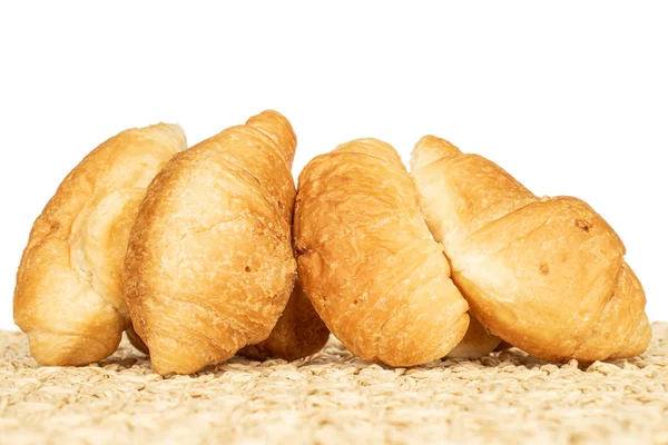 Čerstvý mini croissant izolovaný na bílém — Stock fotografie