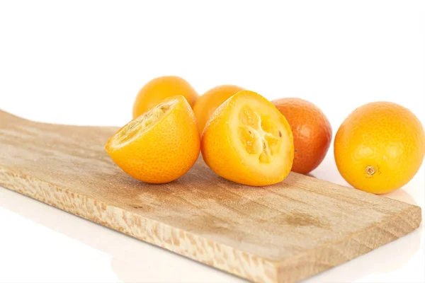 Tasty orange kumquat isolated on white — ストック写真