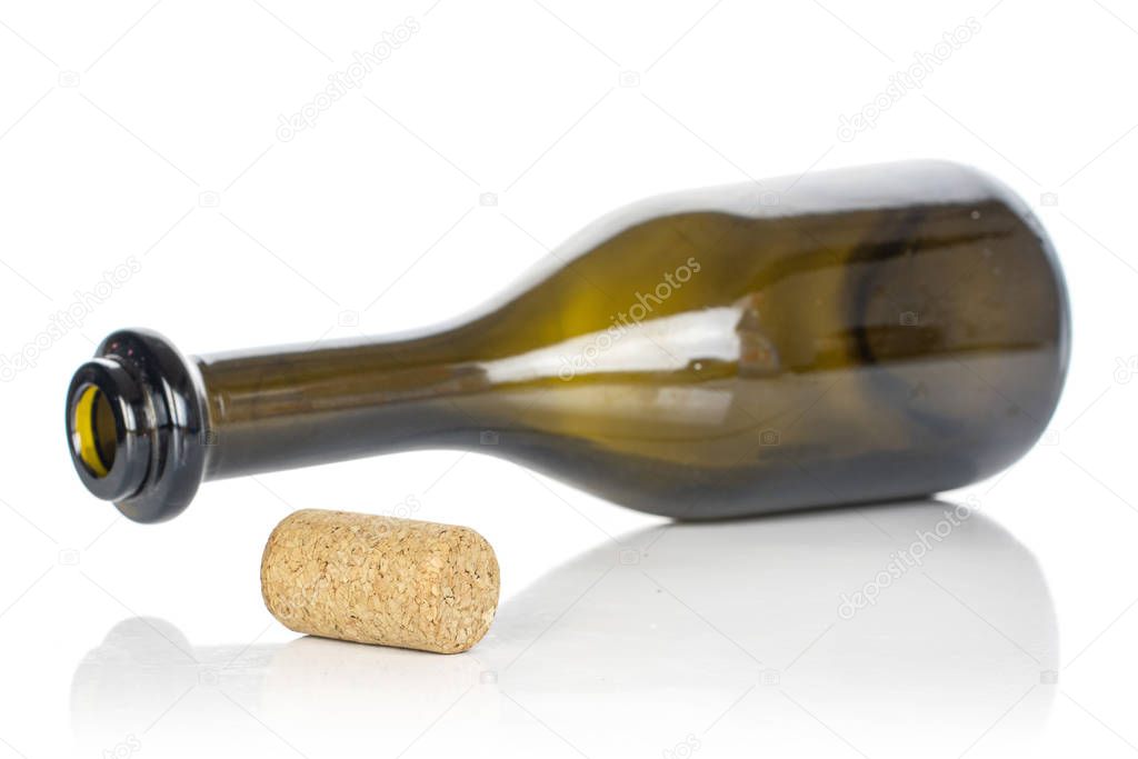 Common wine cork isolated on white