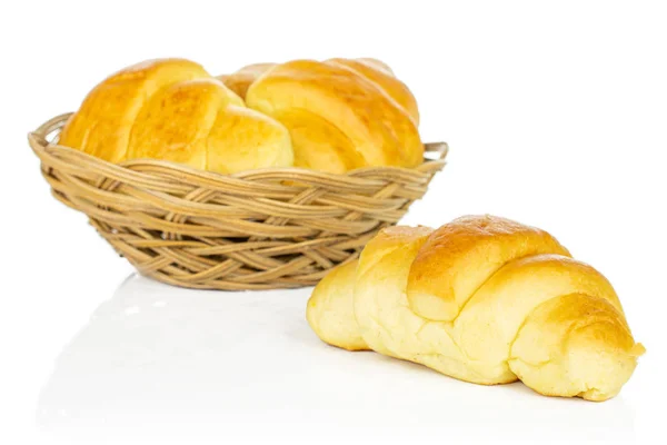 Zoete mini croissant geïsoleerd op wit — Stockfoto